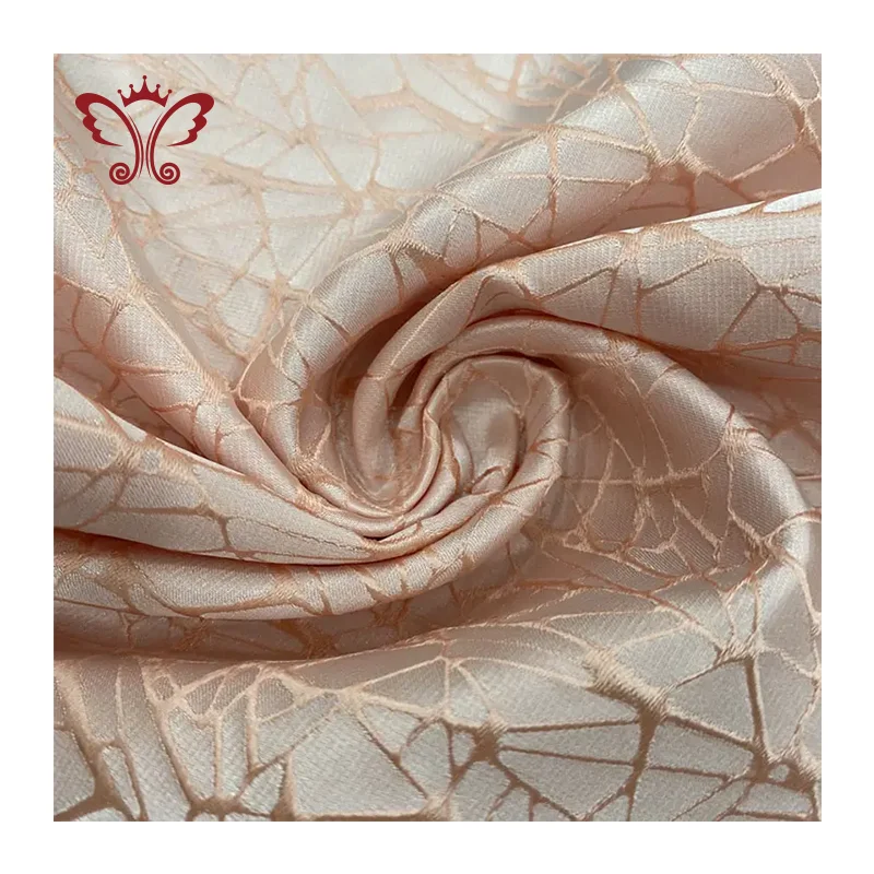 Shaoxing Lizabella jacquard 75d polyester elastane waffle fabric 100 polyester dobby