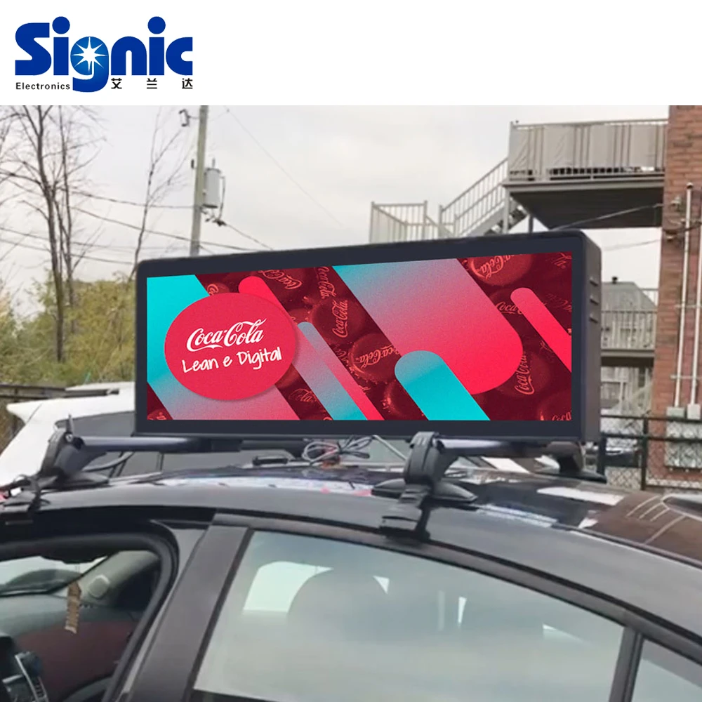 3G/WIFI Control Two Sides IP65 P2.5 P3.33 P5 Taxi Roof Video LED Display Taxi Top LED Sign Car Top LED Screen Cab Top LED Sinage