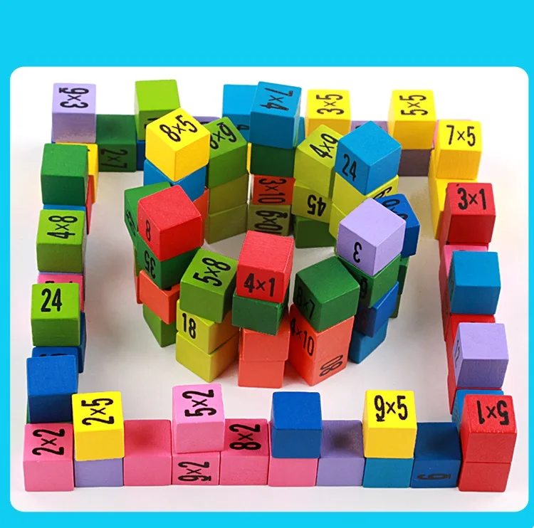 Montessori Educational Teaching Aids Wooden Toys for Children 99 Multiplication Table Math Arithmetic Toys