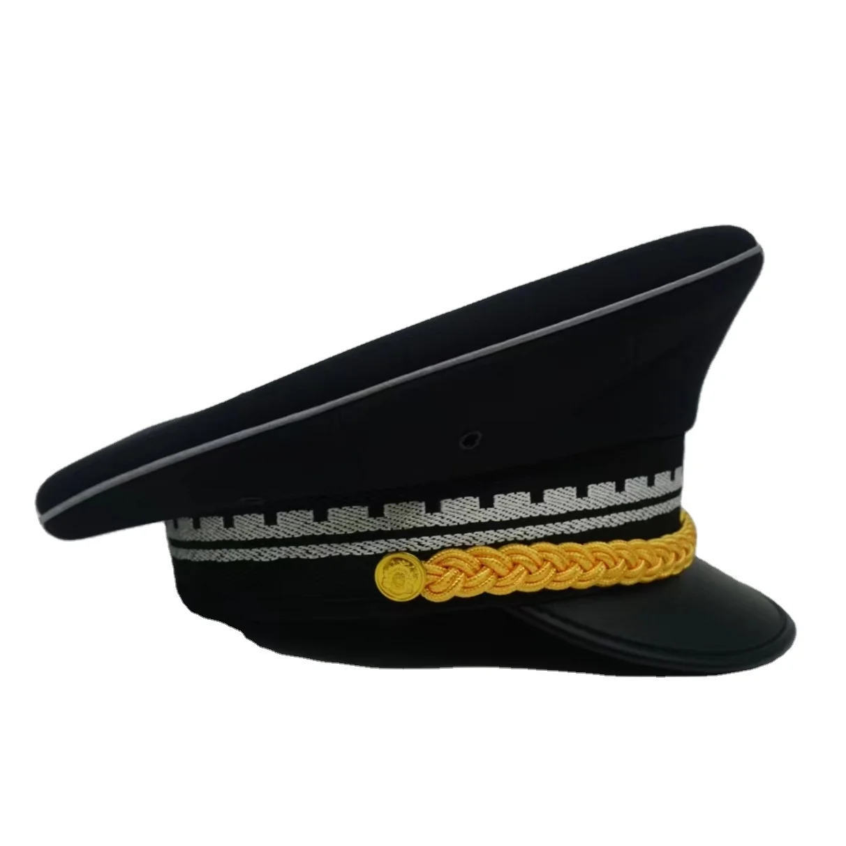 Yacht sea captain cap custom casual uniform wear peaked cap 100% cotton airline pilot cap