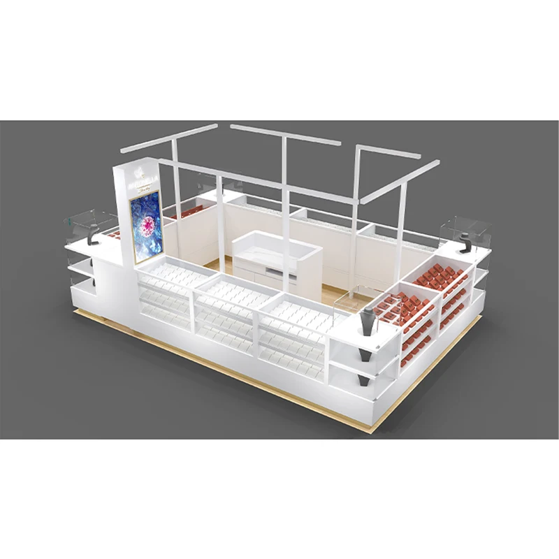 Portable Mobile Jewelry Showcase Display Showcase Modern Jewelry Kiosk for Sale Jewelry Wall Showcase