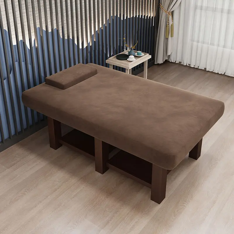 JOY new spa bed massage table solid wood enlarged massage bed physical therapy SPA beauty bed foot therapy sofa