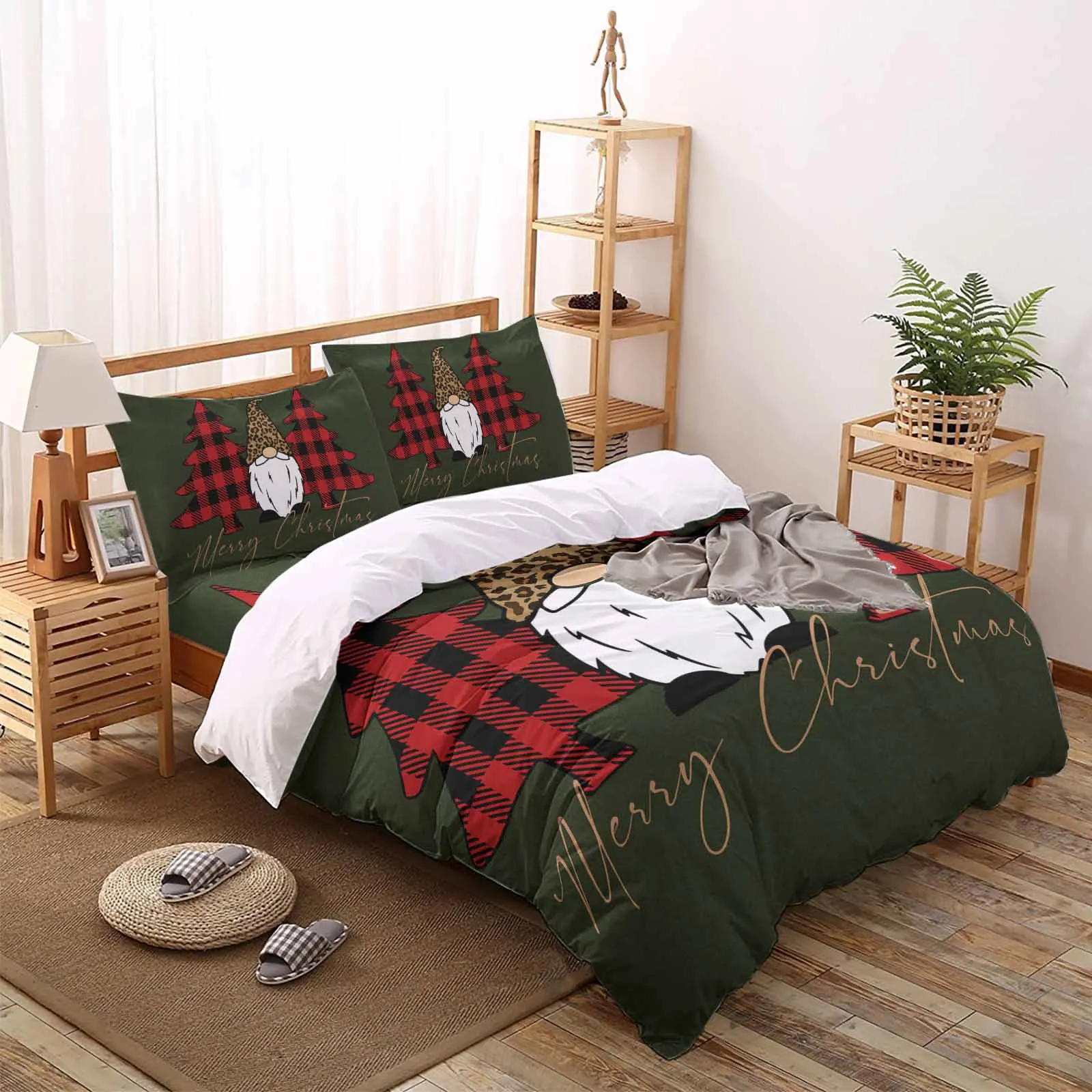 Christmas Gift Designer Soft Polyester Bed 4 Pieces Quilt Bedding Set Wholesale Custom Printed Comforter Bed Sheets Set
