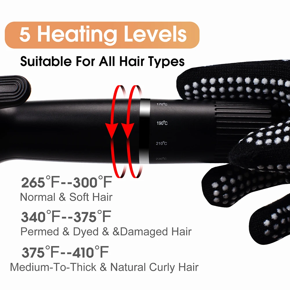 LIDOW Ceramic barrel 2-in-1 Hair Straightener&Curler Iron