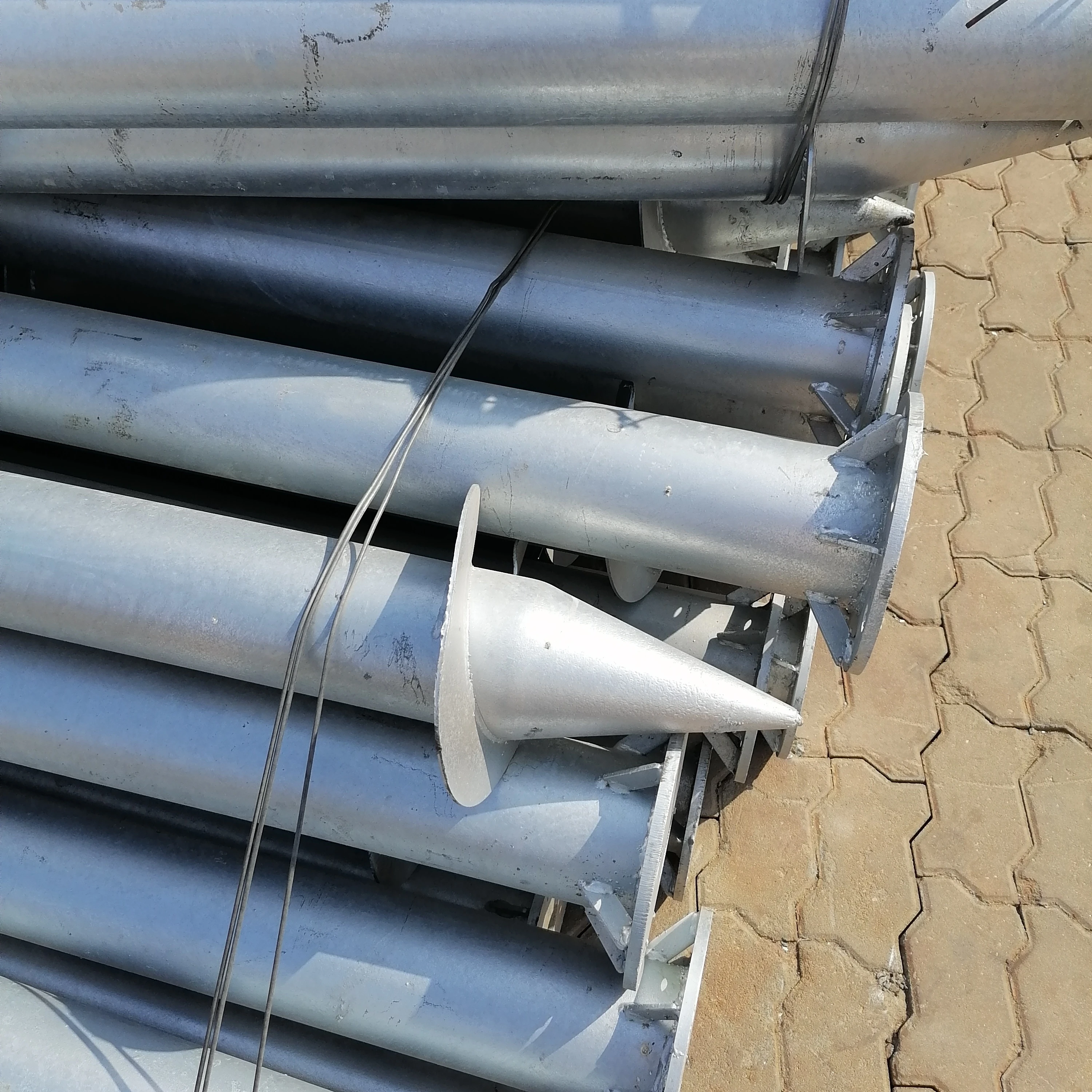 Galvanized ground screw anchor