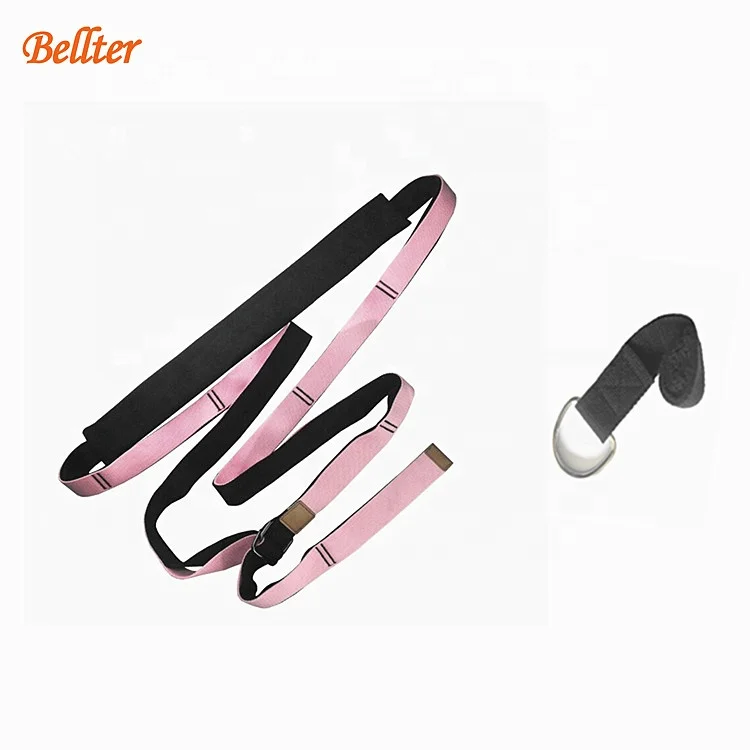 New Design Cotton Waist Exercise Belt Yoga Fitness Strap d ring door stretching strap