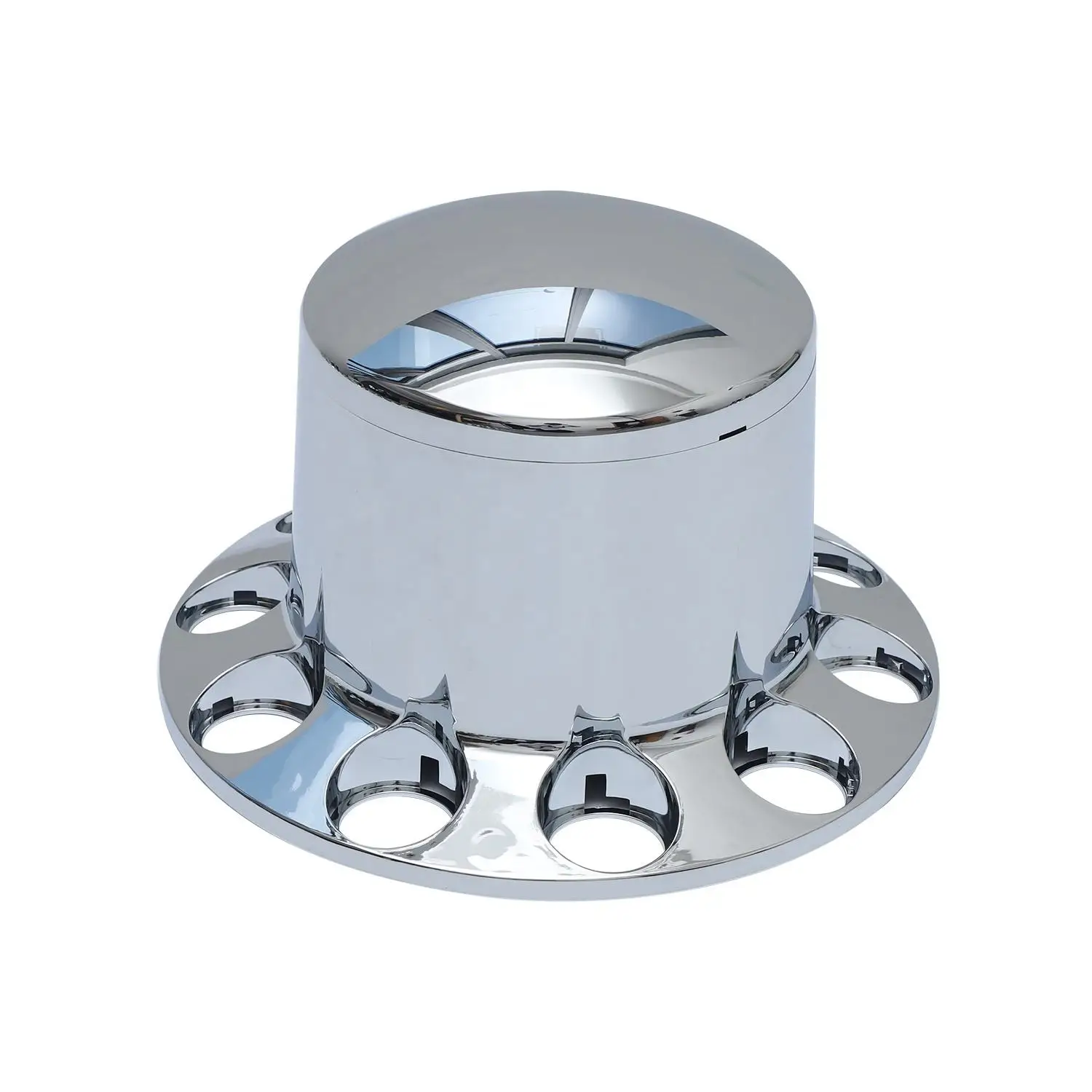 Standard Truck Wheel Hub Cover Chrome ABS Axle Covers Kit with 40 Pieces 33mm Thread on Lug Nut Covers for Semi Trucks