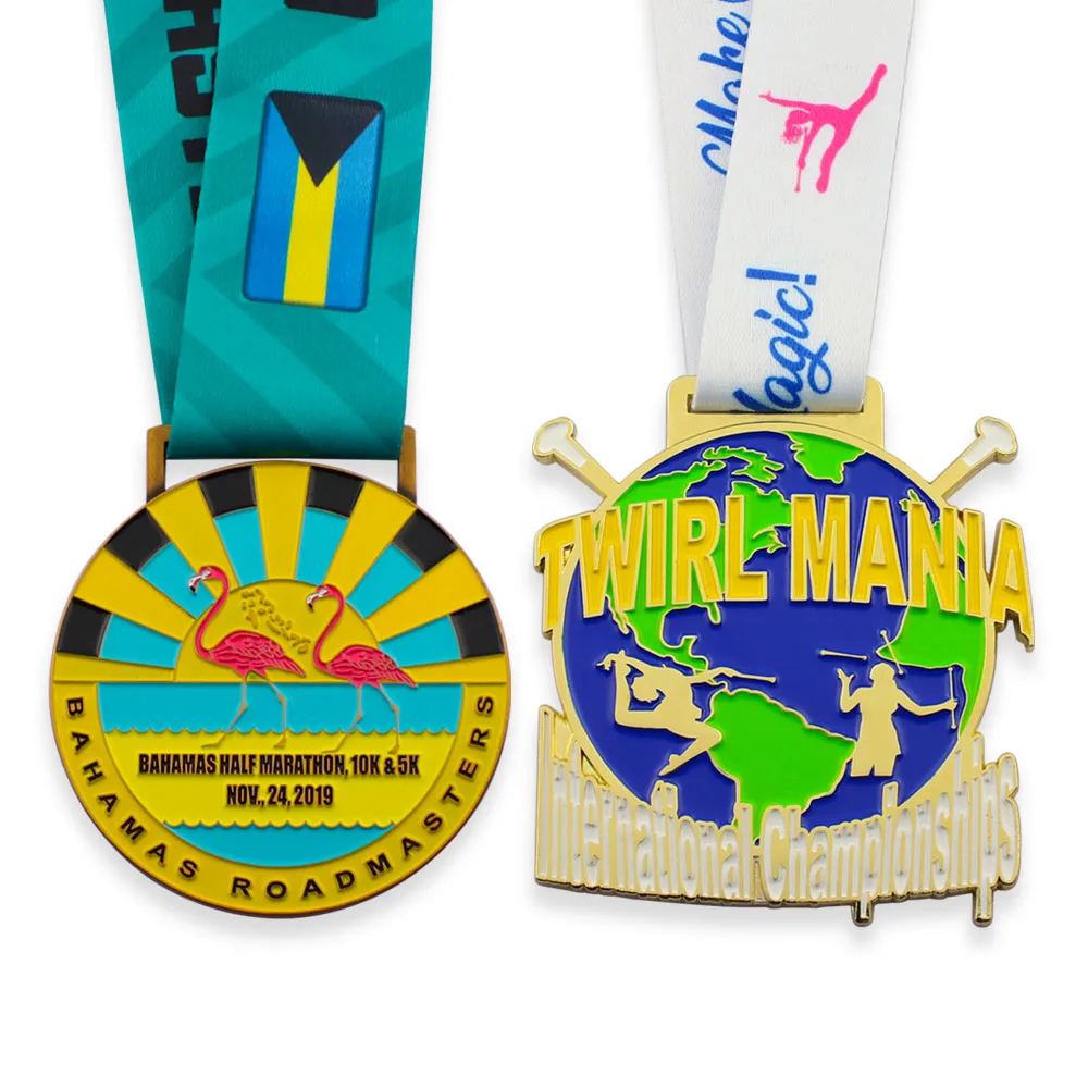 
Supplier manufacturer custom wholesale design cheap personalized award 3D gold blank race souvenir metal sports medals 