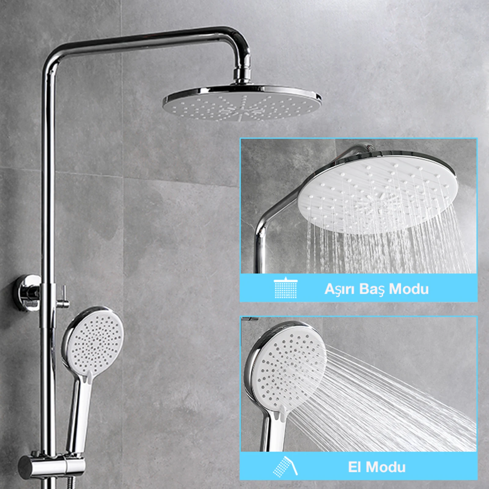 Newly Design chrome polished single handle rain shower spray set bathroom shower faucet set