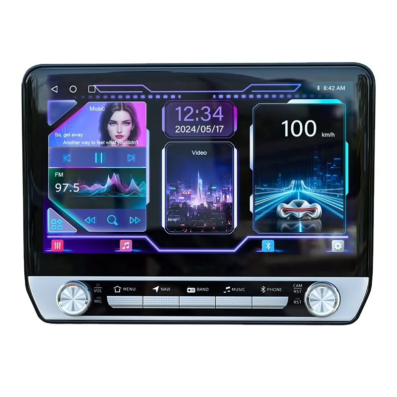 New dual rotary button car radio navigation GPS Wireless Carplay Smart Android Automotive car stereo