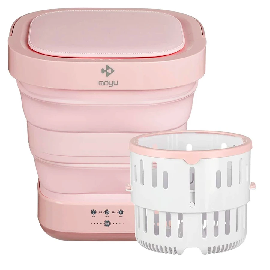 Hot Sale high quality silicone High quality folding USB mini shoe foldable small washing machine with spin dry