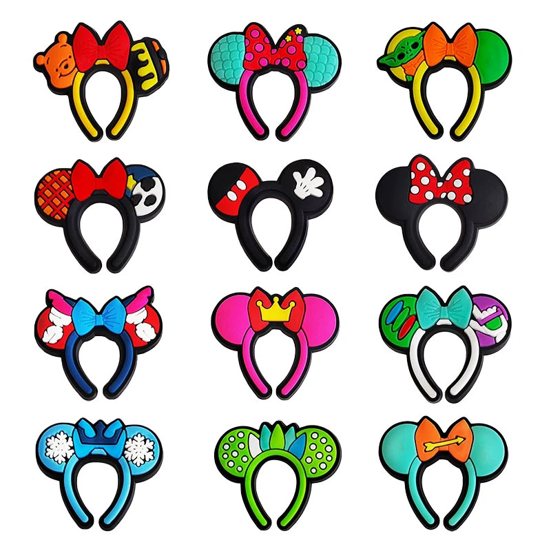 New Arrival Anime Cartoon Minnie Mouse Butterflies Croc Shoe Charms Crock Charms for Croc Shoe Decoration Wholesale