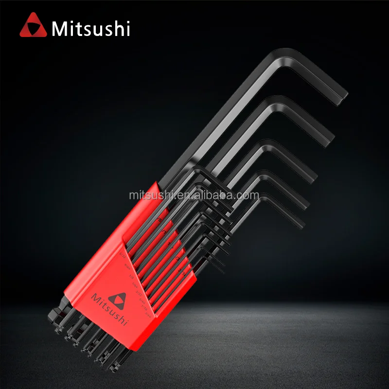 13pcs Chrome Vanadium Steel Ball Point Hex Key Set Metric Measurement System Industrial Use Repairing OEM Customization