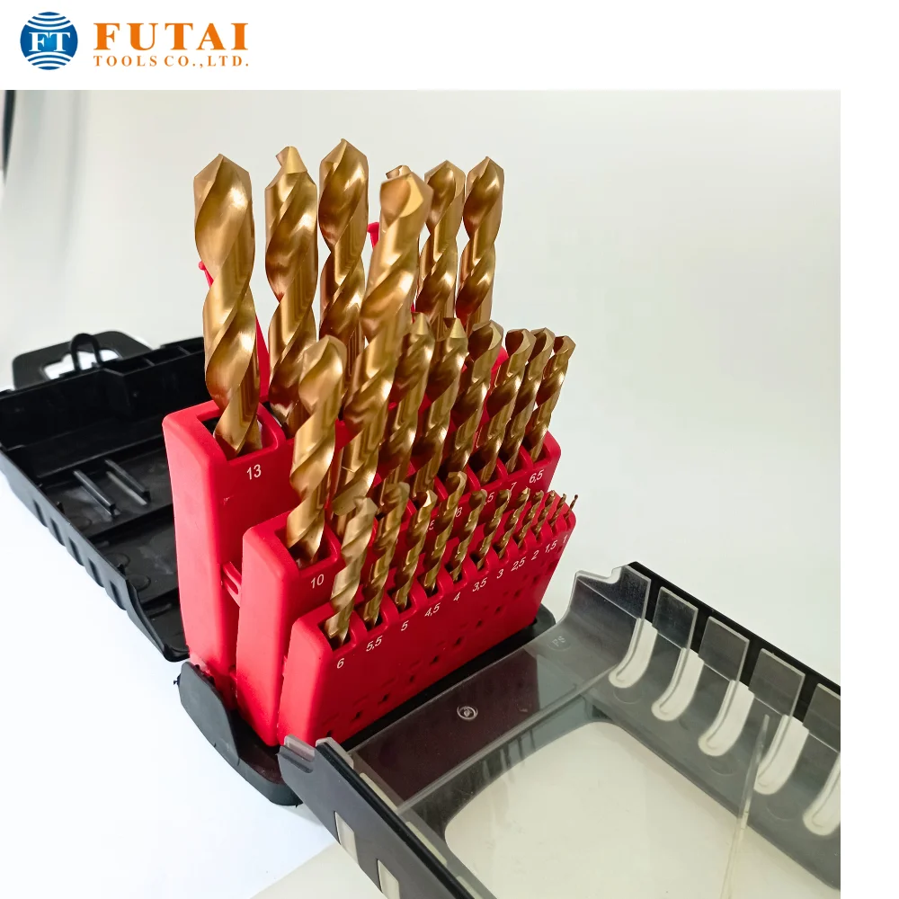 Complete Drilling Kit: 25-Piece HSS M2 1-13mm Twist Drill Bit Set - High-Performance Bits for All Your Drilling Needs