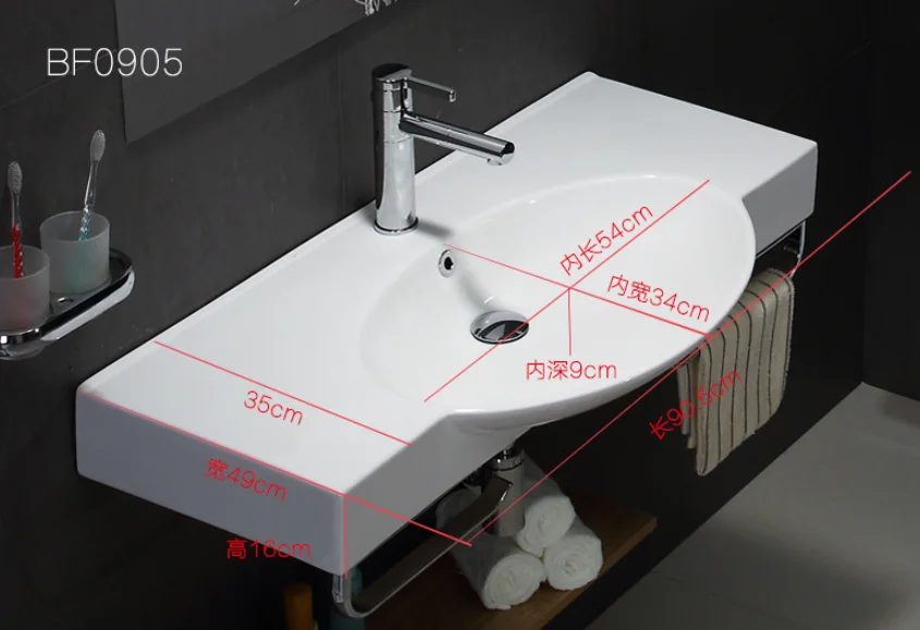 Luxury Hotel Ceramic Bathroom Wash Basin Ceramic European Modern Sink Hand Wash Basin Bathroom Cabinet