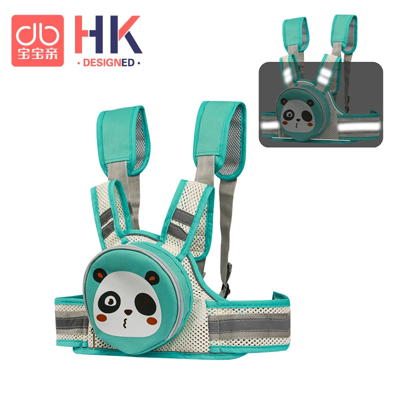 Hot Selling Adjustable both shoulder Motorcycle Safety Seat Belt Electric Vehicle Harness Reflective Strap For Children Safety