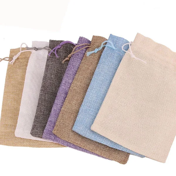 Gift Drawstring Pouch Gift Box Packaging Bags For Gift Linen Bags Jewelry Display Wedding Sack Burlap Bag