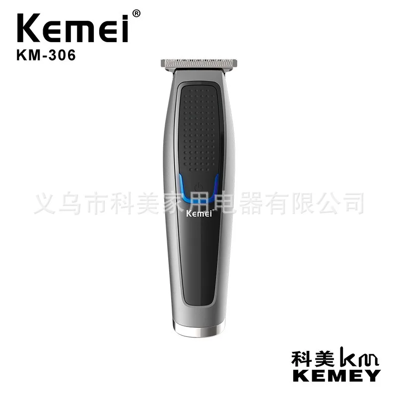 
KEMEI машинка для стрижки волос KM-306 электрическая машинка для стрижки волос литиевая батарея USB аккумуляторная углеродистая сталь лезвие ABS материал для стрижки волос 
