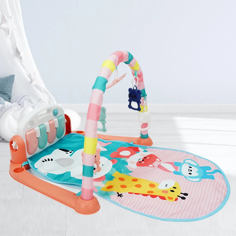 Baby Playpen Toys 6-12 Months Musical Fitness Frame Animal Enclosure Gym Rock Game Pad Infant Play Gym Mats