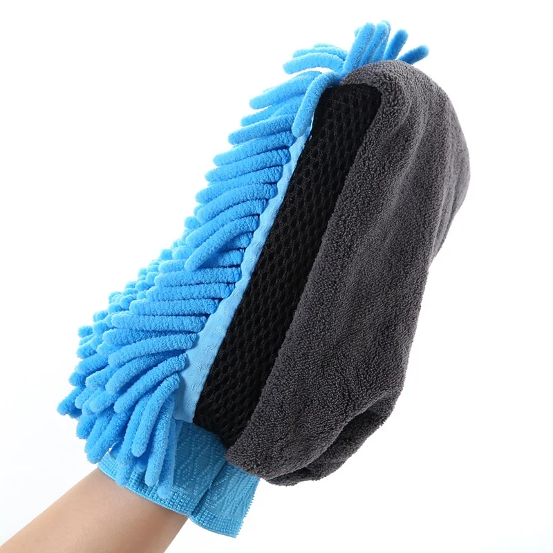 wholesale soft chenille car wash gloves towel car noodle care cleaning gloves