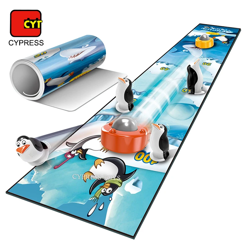 interactive indoor gaming desk board games Tabletop bowling game curling game sports toy for kids