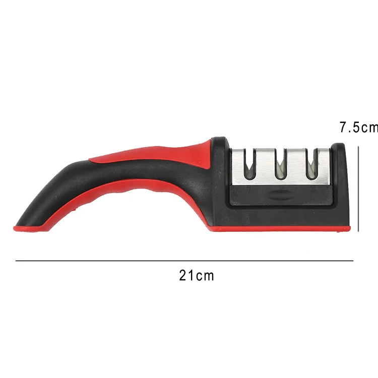 Manual Kitchen Knife Sharpening Tool Tungsten Ceramic Handheld Knife Sharpener 2 stage
