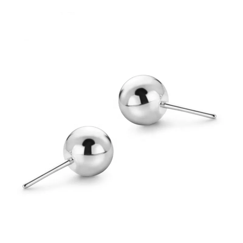 Threadless Tops Titanium Labret Earring ASTM F136 Push Pin Stud Ball Lobe Earrings Titanium Jewelry Piercing
