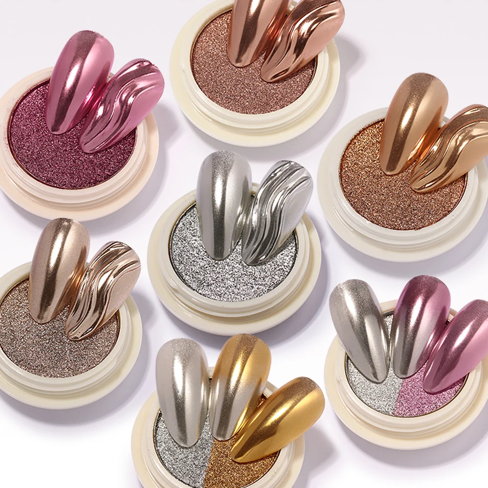 2023 блеск волшебное зеркало ногтей пигментарный порошок 13 видов цветов волшебный металлическое зеркало хром порошок для ногтей