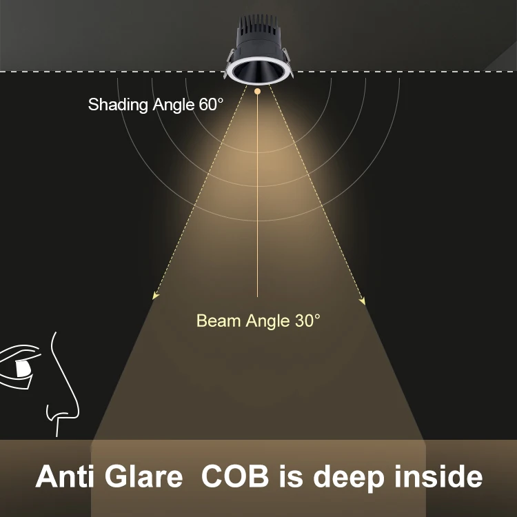 LED down light 5w 7w 12w 15w 18w 24w recessed led downlight spot light cylinder down light adjust for hotel