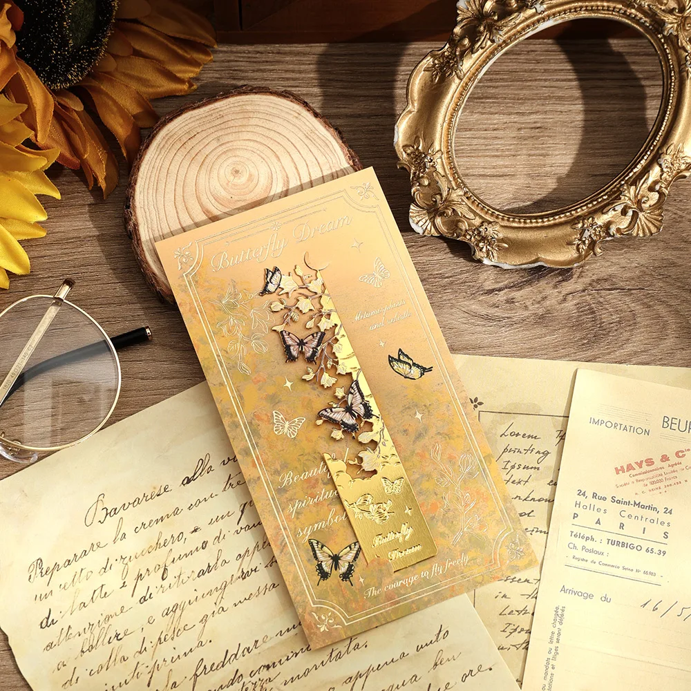 IMODA Vintage Butterfly Metal Bookmark - Elegant Bronzed Hollow Design Perfect Gift for Book Lover Writers Teachers Students