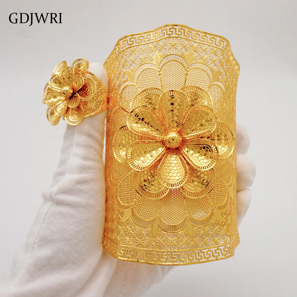 GDJWRI H17 luxury big plate latest fashion jewelry ready to ship gold bangles jewelry women indian