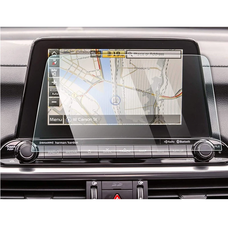 Car GPS navigation radio player touch screen tempered glass protector film for 2019-2021 Kia Forte 8 inch navigation display