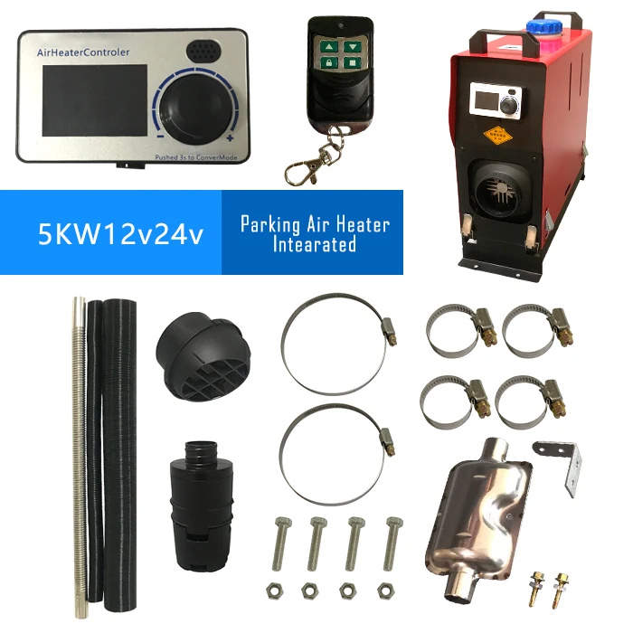 5Kw 12V LCD Voice Control Integrated Air Parking Heater Diesel Preheater