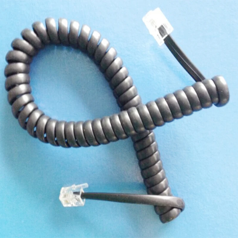Telephone cord white PVC OFC 4C 2C 6C 8C auto control spiral cable traction control curly electrical cable