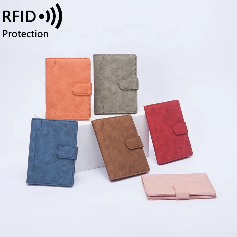 Wholesale RFID Blocking Faux Leather Elastic Passport Cover Sim Card Passport Holders for Travel