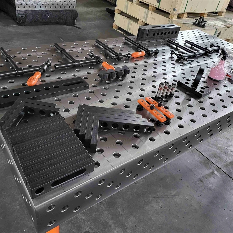 2D 3D Nitrided Cast Iron Steel Welding Table with Measuring Scales and Fittings