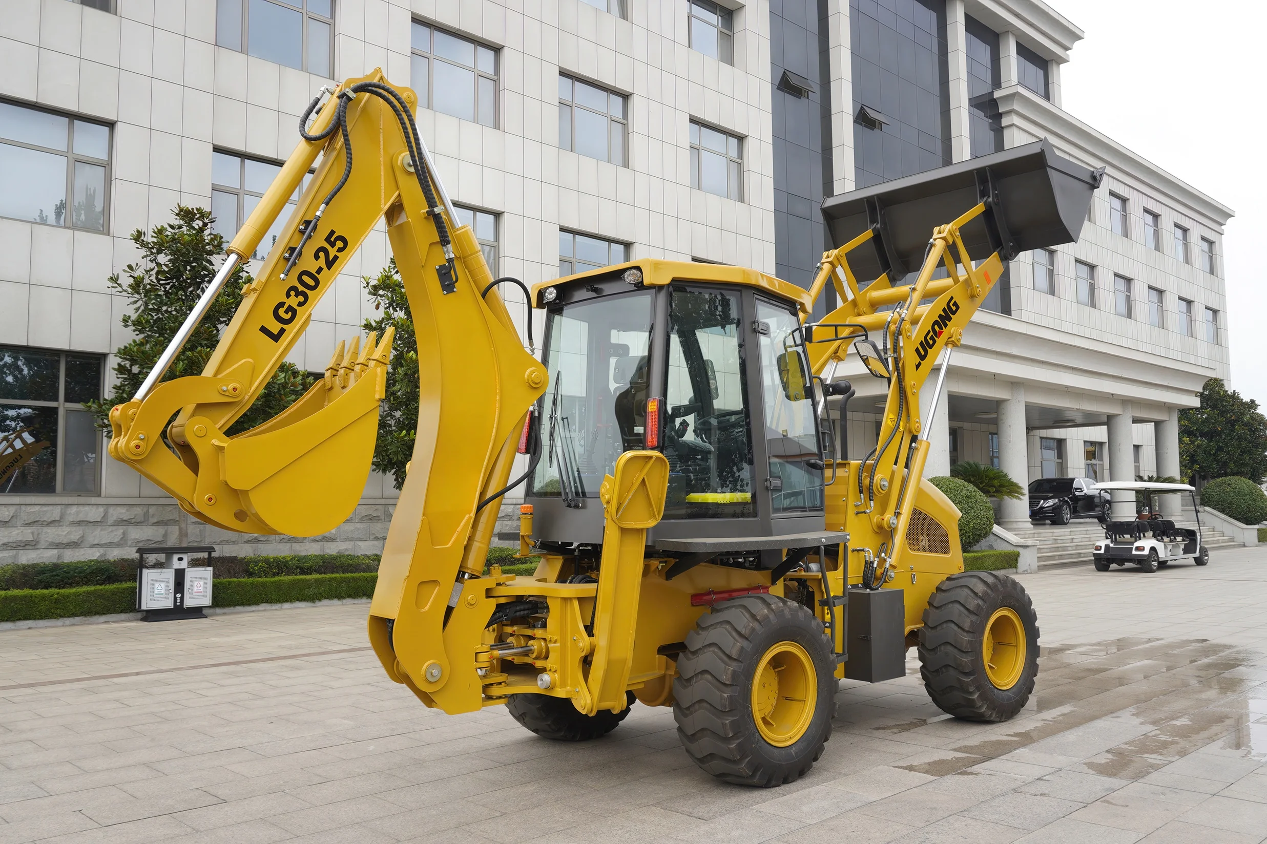 LUGONG LG30-25 Hot sale China price compact 4x4 chinese mini backhoe loader small articulated backhoe excavator wheel loader