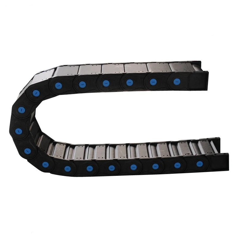 Нейлоновый пластик, высокая загрузка, хорошее качество, полностью закрытая ленточная цепь для защиты кабеля крана