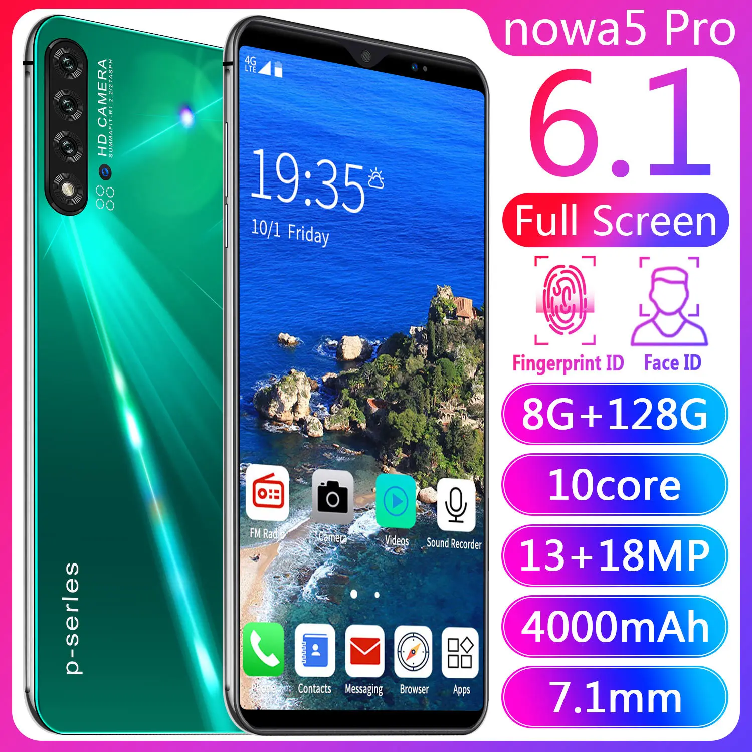 Hot sales Nowa5 Pro cross-border smartphone 6.1 inch Unicom 3G Android manufacturers wholesale
