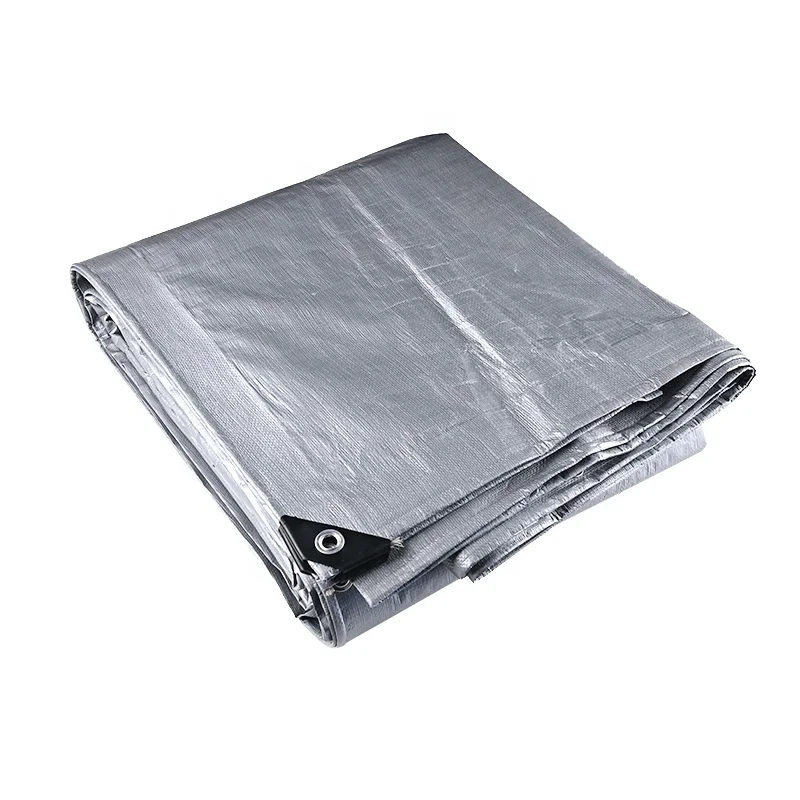 Waterproof Orange Blue Poly Tarpaulin / PE Tarps Car Plastic Sheet