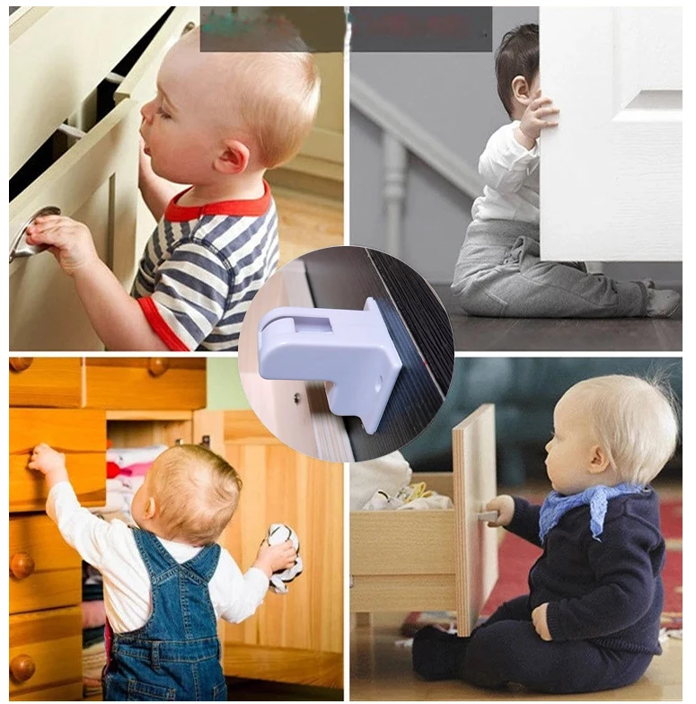 Manufacturer Wholesale Kid Product Home Safety 8 Pack Baby Proofing Magnetic Cabinet Locks Child Safety