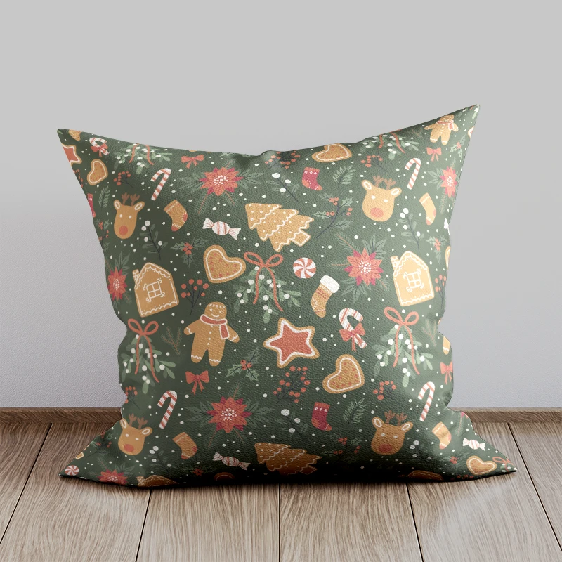 2024 New Factory Custom Wholesale Festival Home Deco Pillow Lower Pile Christmas Covers Customized Throw Pillows