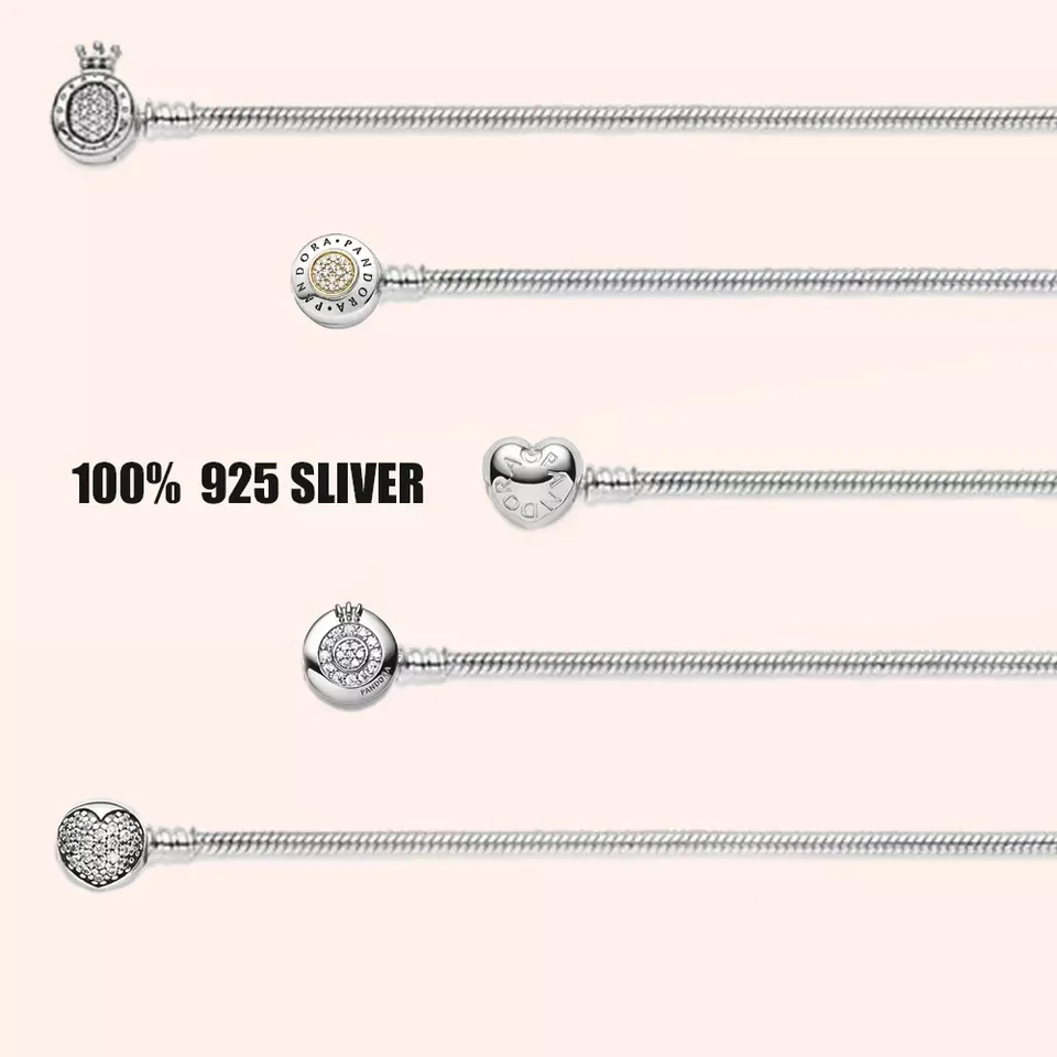 Thailand factory Original LOGO bracelet Charms Pendant Mickey snake pulsera Diy pando rae Bracelet 2024 New Dis ney