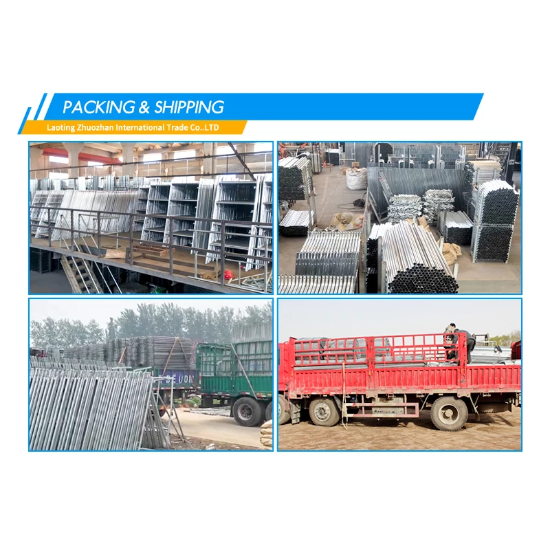 Strong durability Metal telescopic tubular steel ladder portable metal galvanized q235 h frame scaffolding  for construction