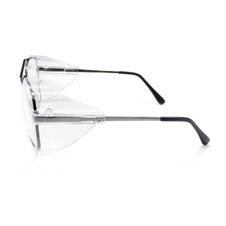 Metal Frame High Impact Vented Side Shield Safety Glasses Transparent Scratch Resistance Personal Eyewear