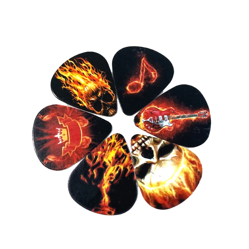 Высококачественные целлулоидные гитарные медиаторы с принтом 0 46 мм/0 71 96 мм для бас-электрических акустических гитар