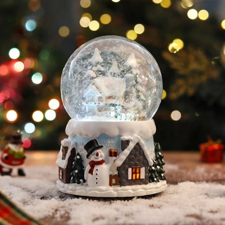 Resin Christmas Themed Gifts Colorful Snow Globe