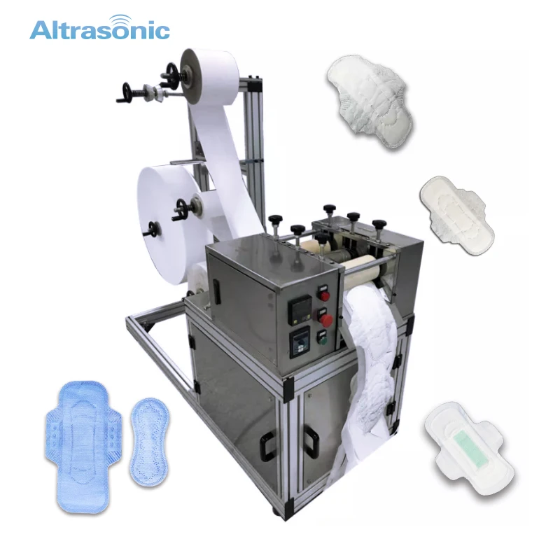 Manufacturing Underwear Sanitary Napkins Semi Automatic Ultrasonic Sanitary Pads Making Machine