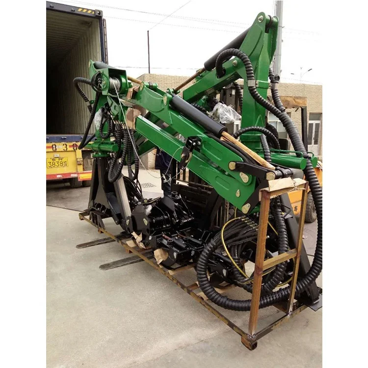 
timber wood crane 6.3m reach tractor linkage or trailer mount 360 rotate 