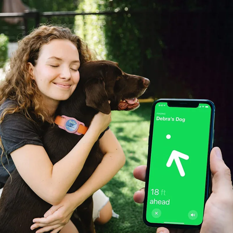 Qidian Custom Air tag Cover Waterproof Protective Case With Pet ID Tag Silicone Case For Airtag Holder Dog Collar